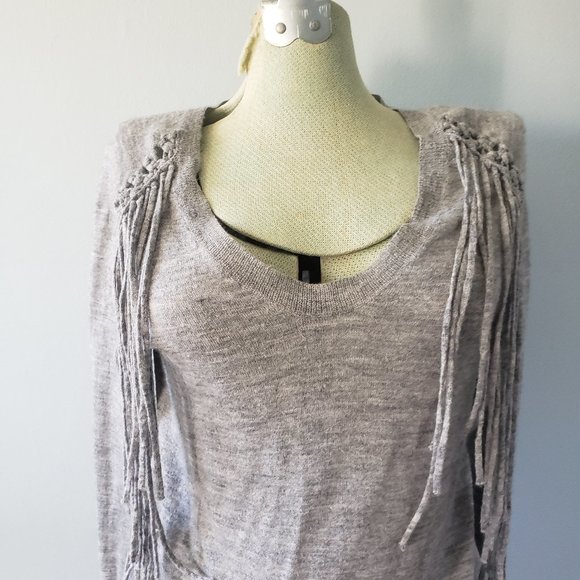 Rebecca Taylor Fringe Sweater Sz Medium - Picture 3 of 10